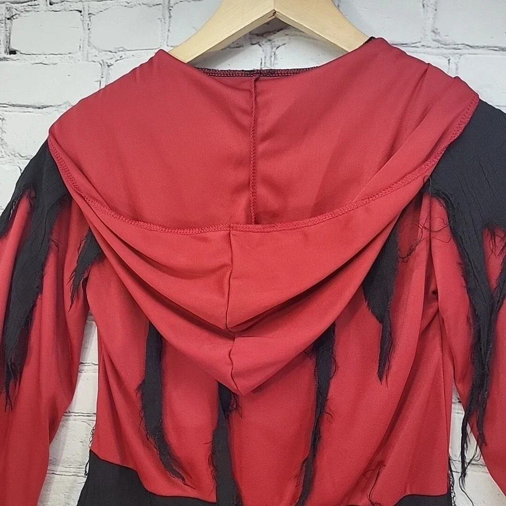 Spirit Halloween Kids Sz M Devilish Demon Costume Hooded no Mask
